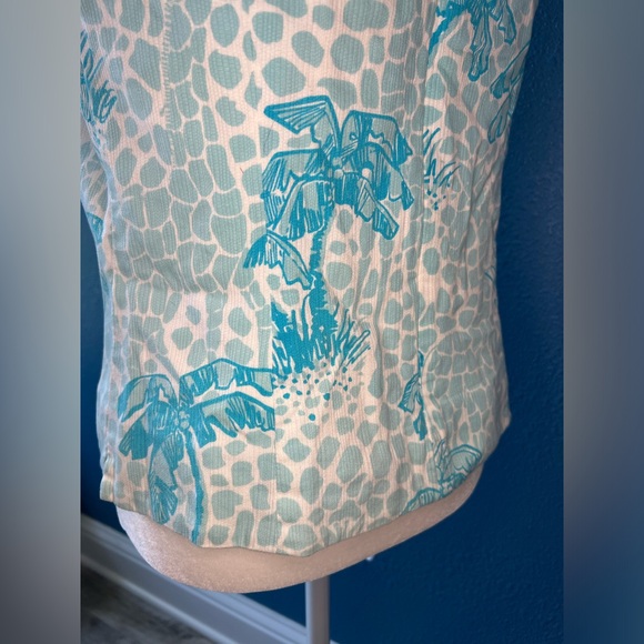 Vintage Y2K White Tag Lilly Pulitzer Giraffe
Palm Tree Tank Top Sz 10 - Picture 12 of 13